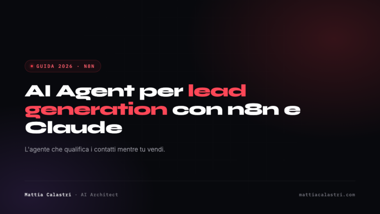 AI Agent per Lead Generation con n8n e Claude AI: Guida 2026