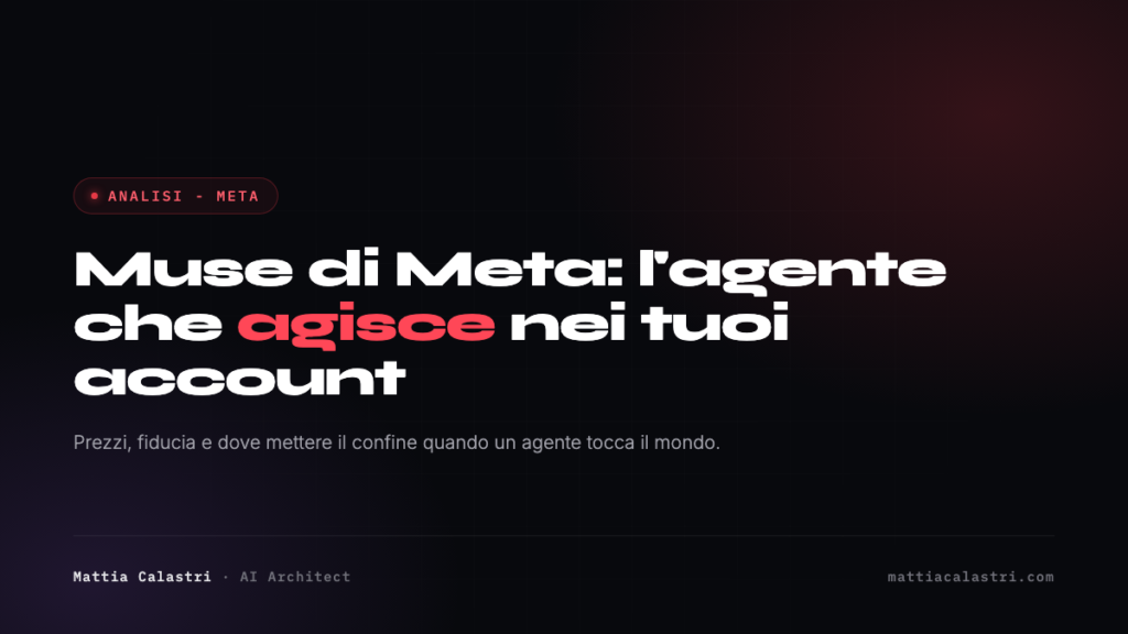 Muse di Meta: l'agente che agisce nei tuoi account